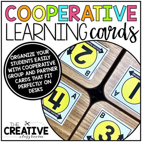 453 Likes, 19 Comments - The Creative Classroom (@thecreativeclassroom) on Instagram: “This year one of my individual goals for teaching is to organize my students effectively into…” Cooperative Learning Groups, Cooperative Learning Strategies, Partner Cards, Teaching Second Grade, 5th Grade Classroom, 4th Grade Classroom, 3rd Grade Classroom, Middle School Classroom, Learning Strategies