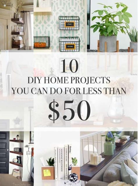 10 DIY home projects you can do for less than $50 Cheap And Easy Home Upgrades, House Updates On A Budget Diy, One Day Diy Home Projects, Budget Home Diy, Update Bedroom On A Budget, Diy Home Upgrades On A Budget, Easy Cheap Home Improvements Diy, Easy Home Upgrades Diy, Easy Diy Ideas For The Home