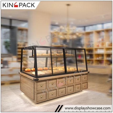 hight quality fashion style display bread showcase bakery store fixture /bakery rack Bakery Island Display, Bakery Showcase, Macaron Shop, Bakery Shop Design, Bakery Store, Bread Shop, Coffee Shop Interior Design, Bakery Display, Coffee Shops Interior