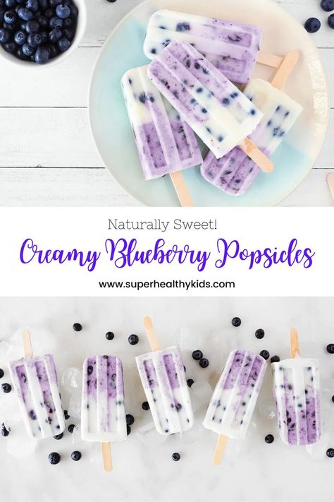 Trust me on this one, homemade popsicles will make you neighborhood famous in no time and none of the kids will even know you are feeding them healthy snacks. Blueberry yogurt popsicles are a long time favorite in our house. The pretty purple color is pleasant to the eye and you can’t beat all the nutrition packed into each little blueberry. #homemadepopsicles #popsiclerecipes #healthypopsiclerecipes #blueberrypopsicles Blueberry Popsicle Recipes, Magical Desserts, Blueberry Yogurt Popsicles, Greek Yogurt Popsicles, Blueberry Popsicles, Yogurt Popsicle Recipes, Creamy Popsicles, Homemade Fruit Popsicles, Greek Yogurt Flavors