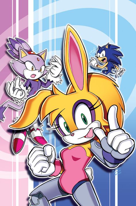 Bunnie Uekawa Style (Sonic Universe 96 Cover) by herms85 Robot Rabbit, Roberts Wood, Bunnie Rabbot, Sonic The Hedgehog Costume, Sonic Satam, Archie Sonic, Archie Comics Characters, Sally Acorn, Free Comic Books