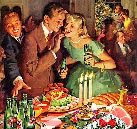 https://flic.kr/p/7nYNUy | 1957 ... 7-Up Christmas Haddon Sundblom, Vintage Christmas Party, Images Noêl Vintages, Christmas Ads, Christmas Advertising, Holiday Party Themes, Postal Vintage, 1950s Christmas, Christmas Cocktail