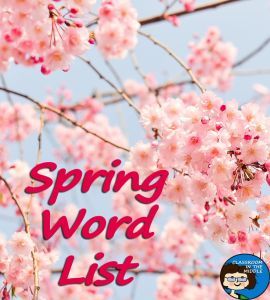 Spring Word List- a nice long list to save for spring games and activities 1st Day Of Spring, International Day Of Happiness, Spring Words, Middle School Writing, Middle School Language Arts, Language Arts Classroom, Upper Elementary Classroom, Teaching Language Arts, Teacher Blogs