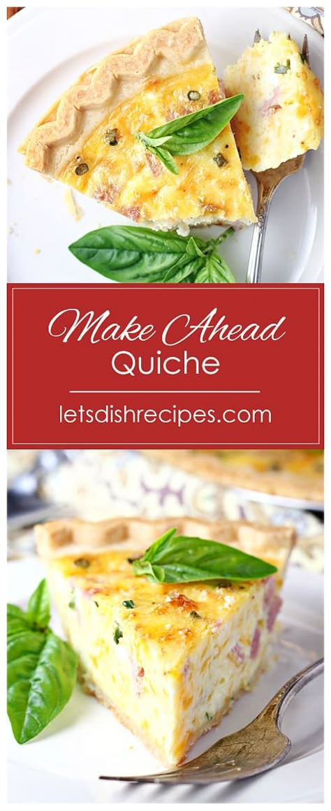 Make Ahead Quiche Make Ahead Quiche, Easter Quiche, Dinner Eggs, Brunch Quiche, Make Ahead Brunch Recipes, Brunch Appetizers, Brunch Easter, Make Ahead Brunch, Quiche Recipes Easy