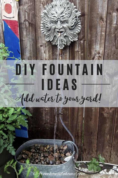 Water Feature Ideas For Your Garden | Gardening Ideas Diy Wall Water Feature, Water Feature Small Garden, Diy Fountain Ideas Easy, Small Garden Fountain Ideas, Auckland Garden, Water Features For The Yard, Wall Water Features, Outdoor Fountain Ideas, Small Indoor Water Fountains