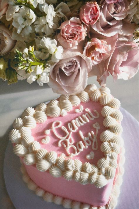 Gemini Baby Cake, Happy Birthday Love, Heart Cake, Pink Cake, Baby Cake, Make A Wish, Birthday Cake, Happy Birthday, On Twitter