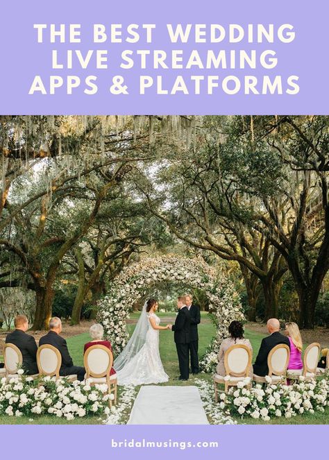 These are the best live streaming platforms, services & apps to share your wedding live with your loved ones and guests. Find out how to livestream your wedding for free & which companies offer rentals, equipment and full-service help! Microwedding Ideas, Wedding Planning Help, Live Streaming App, Virtual Wedding, Moral Support, Wedding Apps, Wedding Help, Eclectic Wedding, Wedding Court