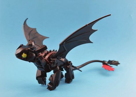 Toothless Clay Sculpture, Lego How To Train Your Dragon, Toothless Being Cute, Toothless Sculpture Clay Dragon, Fun Poses, Lego Dragon, Lego Animals, Lego Sculptures, Lego Custom Minifigures