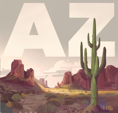 Arizona Mural, Arizona Illustration, Arizona Art, Arizona Flag, Picture References, Arizona Adventure, Real Estate Office, Mural Ideas, Office Inspo