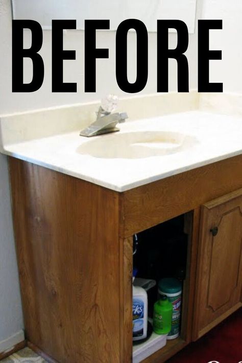 Upgrade Bathroom Vanity, Upgrade Bathroom, Small Bathroom Diy, Cheap Bathroom Remodel, Unique Bathroom Vanity, Vanity Makeover, Bathroom Vanity Makeover, Diy Bathroom Vanity, Small Bathroom Vanities