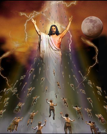 Then we which are alive and remain shall be caught up together with them in the clouds to meet the Lord in the air: and so shall we ever be with the Lord. [1 Thessalonians 4:17] Image Of Jesus, The Rapture, Prophetic Art, Bride Of Christ, Pictures Of Jesus Christ, Jesus Is Coming, Jesus Christ Images, Biblical Art, Jesus Christus