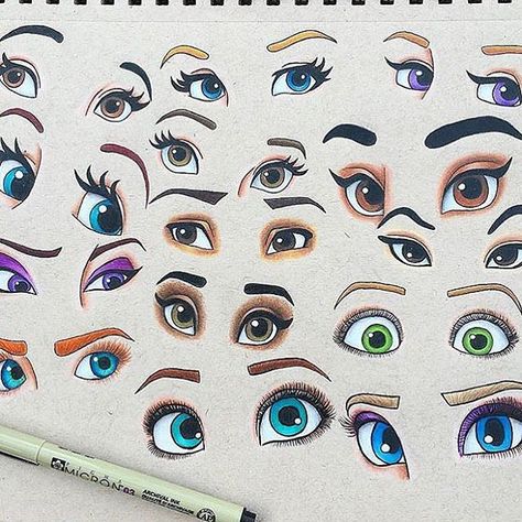 Recognize any of these eyes! Follow @artistsdrop for more amazing art! Fondant Eyes, Labrador Drawing, Disney Princess Eyes, Disney Style Drawing, Eye Perspective, Disney Royalty, Disney Eyes, Disney Art Style, Illustration Reference