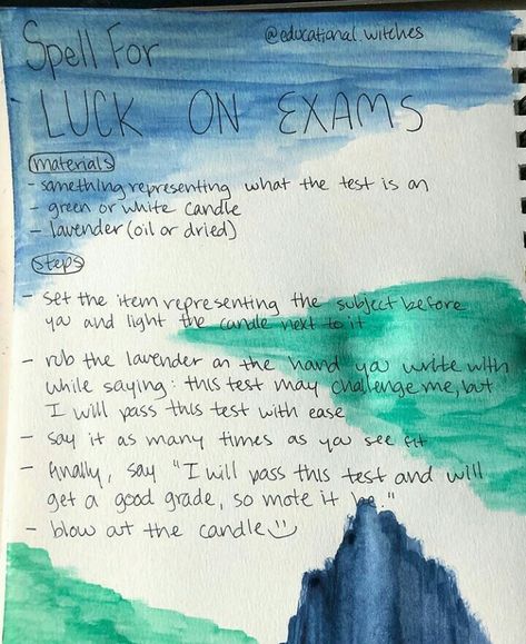 Luck on Exams Spell BOS Focus Spell Chant, Spell For Luck On A Test, Exam Luck Spell, Spell For Good Luck On Exam, Witch Spell To Pass An Exam, Spells For Students, Spells For Passing Exams, Spells For Exams, Spells For Exam Success