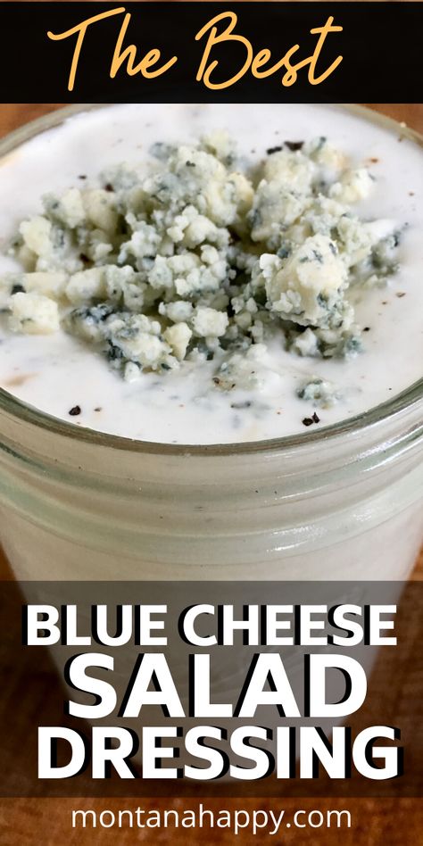 Buttermilk Blue Cheese Dressing, Homemade Blue Cheese Dressing, Homemade Blue Cheese, Blue Cheese Dressing Recipe, Cheese Salad Dressing, Bleu Cheese Dressing, Blue Cheese Recipes, Blue Cheese Salad, Blue Cheese Dip