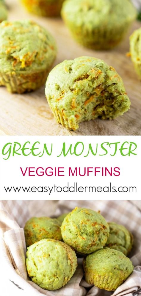 A healthy muffin with vegetables and no oil or butter! Make these guilt free muffins in less than 30 minutes. You’ll get your vegetable servings in pretty easily with these healthy bites - they're protein-rich and packed with veggies #lunchbox #muffins #healthy #snack #kidapproved Lunchbox Muffins, Monster Muffins, Veggies Snacks, Food Sandwiches, Spinach Muffins, Veggie Muffins, Vegan Detox, Dessert Snacks, Muffins Healthy