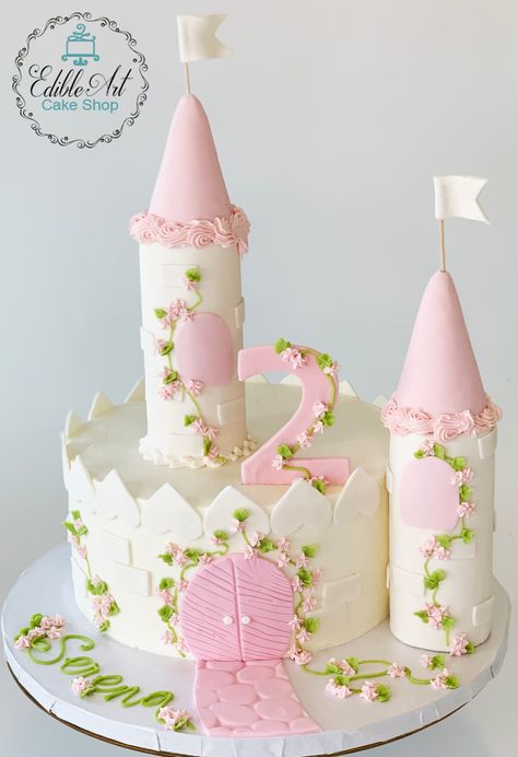 Fairy Castle Cake, Castle Birthday Cakes, Princess Castle Cake, Princess Birthday Cake, Castle Cake, Fairy Cakes, Barbie Cake, Childrens Birthday Cakes, Fondant Cupcakes