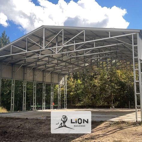 Metal Buildings Commercial Steel Buildings, Truss Design, Metal Building Kits, Roof Truss Design, Cafe Exterior, Metal Building Designs, Steel Architecture, Horse Barn Plans, Steel Structure Buildings