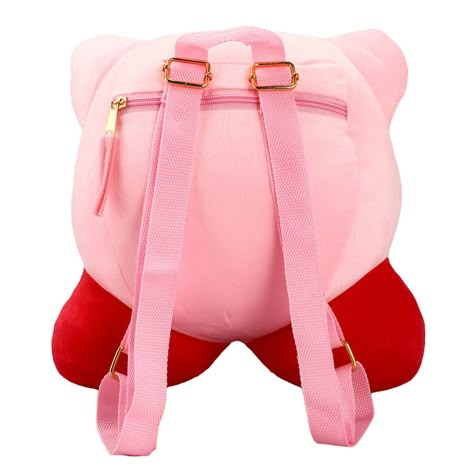 You're never alone when you've got your favorite pink pal with you! This super cute backpack is made to look exactly like Kirby, complete with a vibrant embroidered smile on the front. This Kirby bag is made of high-quality velboa, a low pile, faux fur fabric, to ensure excellent durability for everyday use. Simply wipe it clean with a mild soap and water if it gets dirty and you're good to go! This awesome backpack is a must-have for Kirby fans and makes a great gift! Kirby Plush, Cute Backpack, Plush Backpack, Fur Fabric, Never Alone, Cute Backpacks, Faux Fur Fabric, Fur Fabrics, Cool Backpacks