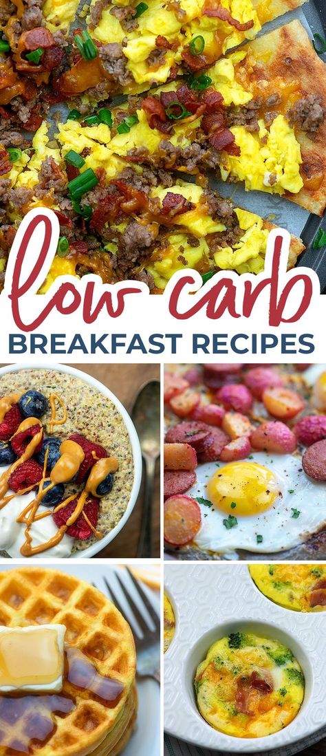 I get so tired of bacon and eggs for breakfast everyday, but these recipes keep breakfast fun and exciting! Loads of recipes and ideas and they're all low carb and keto! #keto #lowcarb #breakfast Best Low Carb Breakfast, Low Carb Breakfast Ideas, Carb Breakfast Ideas, No Carb Breakfast, Low Sugar Breakfast, Low Carb Breakfast Casserole, Healthy Low Carb Dinners, Low Carb Low Fat Recipes, Best Low Carb Recipes