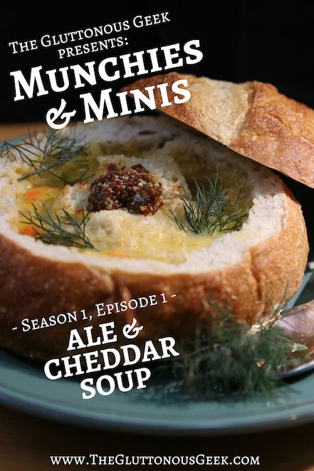 Munchies & Minis | S1EP1: Tavern Ale & Cheddar Soup - The Gluttonous Geek Dnd Food Recipes, Dnd Meal Ideas, Fantasy Tavern Food Recipes, Dnd Tavern Meals, Tavern Food Medieval, Dnd Recipe Ideas, Dungeons And Dragons Food Recipes, Dnd Cookbook, Dungeons And Dragons Recipes