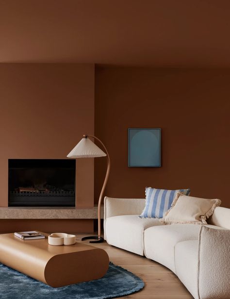 Dulux Reveals The Trending Colours Of 2024 Dulux Blue, Wall Color Schemes, Scandinavian Design Style, Ceiling Trim, Pink Glass Vase, Color Forecasting, Kitchen Wall Colors, Cosy Spaces, Striped Cushions