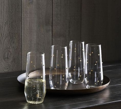 Latest Furniture & Home Decor | New Home Decor | Pottery Barn Pearl Champagne Flutes, Celebration Champagne, Pop Champagne, New Home Decor, Construction Crafts, Champagne Buckets, Wedding 2024, Small Space Solutions, Decorative Pottery