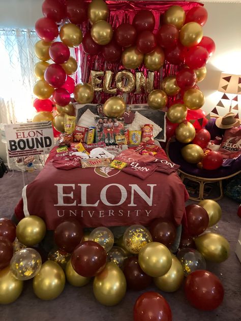 Elon University Aesthetic, Elon University, Bed Party, College Grad Gifts, College Vision Board, College Bedding, Rochester Institute Of Technology, College Ideas, Grad Ideas