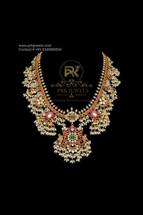 Gutha Poosalu Necklace, Gutta Pusalu Jewellery Gold Necklaces, Poosalu Necklace, Gutta Pusalu Jewellery, Pusalu Jewellery, Emerald Gold Jewelry, 2023 Necklace, Guttapusalu Haram, Antique Wedding Jewelry