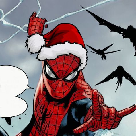 Marvel Christmas Icons Comic, Spider Man Christmas Pfp, Halloween Spiderman Pfp, Spiderman Halloween Pfp, Christmas Spiderman Pfp, Spider-man Christmas, Christmas Wallpaper Spiderman, Batman Christmas Pfp, Marvel Christmas Pfp