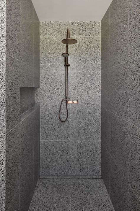 Warm regards. Terrazzo and copper detailing reinforce the modernist aesthetic of this family home. Yarraluma Project by Turco and Associates features our Fibonacci Stone collection in the Hardware colourway. Fibonacci Stone, Stone Collection, Single Vanity, Family Home, Bathroom Vanity, Home And Family, Copper, Stone