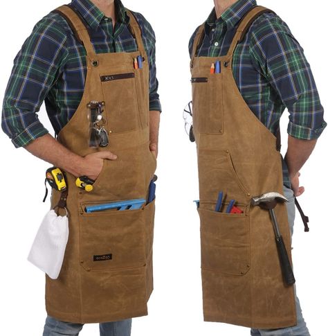 Work Aprons Men's, Woodworking Apron Pattern, Woodworking Outfit, Carpenters Apron, Paper Figurines, Woodworking Apron, Apron For Men, Tool Apron, Shop Apron