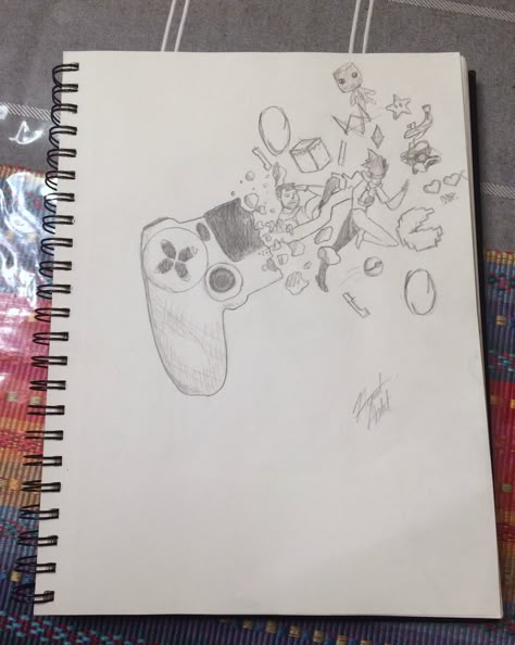 Ps4 controller drawing Ps4 Controller Drawing, Doodles Videos, Controller Drawing, Video Game Drawings, Quotes Exercise, Exercise Chart, ليلو وستيتش, Doodle Art Letters, Living Quotes