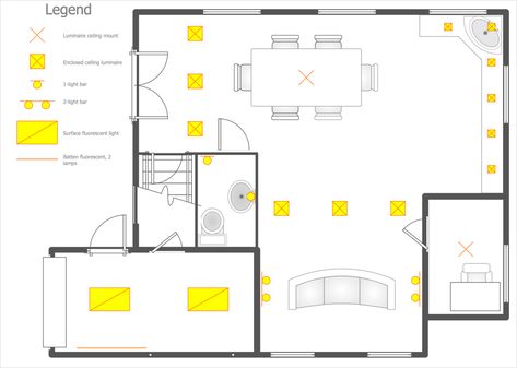 Creating a Reflected Ceiling Plan | ConceptDraw HelpDesk Reflected Ceiling Plan, Bedroom Lamps Design, Ceiling Design Ideas, Lighting Layout, Ceiling Plan, Drawing Software, Layout Plan, Electrical Layout, Data Design