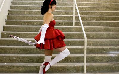 Mima Kirigoe from Perfect Blue. Mima Kirigoe Costume, Perfect Blue Photoshoot, Perfect Blue Red Dress Anime, Mima Perfect Blue Costume, Perfect Blue Disfraz, Perfect Blue Halloween Costume, Mima Kirigoe Cosplay, Mima Costume, Perfect Blue Costume