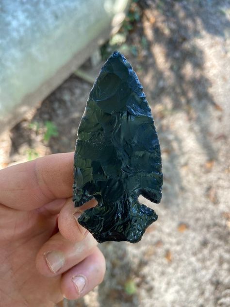 Obsidian Knife, Black Knife, Flint Knapping, Native American Artifacts, Black Obsidian, Black Stone, My Name Is, The Process, My Name