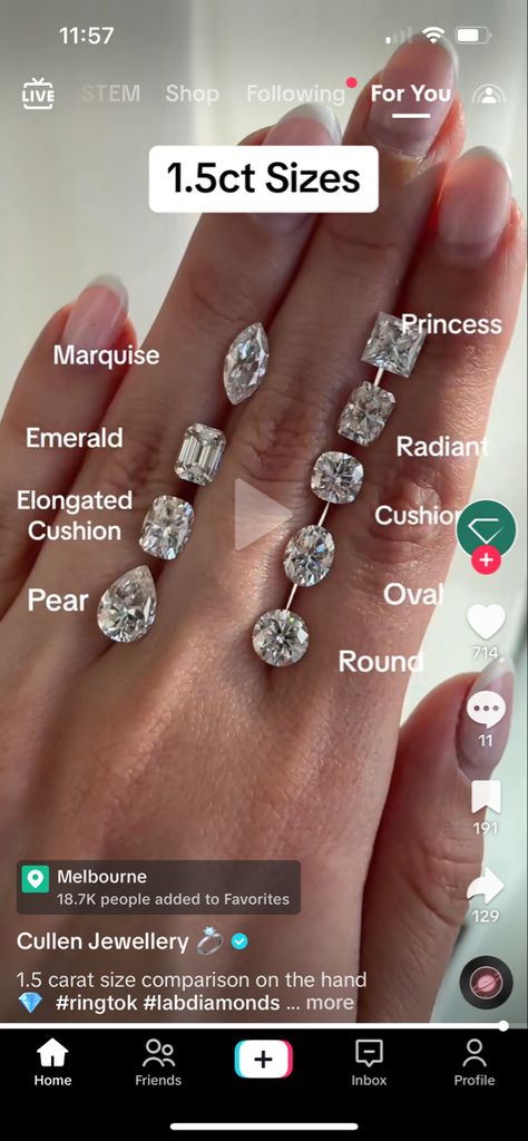 Diamond Carat Comparison, Carat Comparison, S Ring, Ring Settings, Ring Ideas, Jewelry Rings Engagement, Lab Diamonds, Got Married, Future Wedding