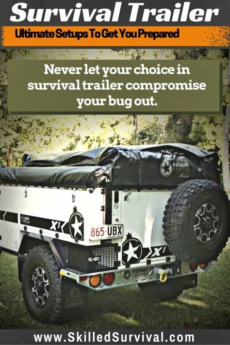 Survival Trailer aka Bug out Trailer Trailer Ideas Diy, Bug Out Trailer, Survival Tent, Bug Out Gear, Diy Survival, Survival Hacks, Expedition Trailer, Adventure Trailers, Survival Ideas