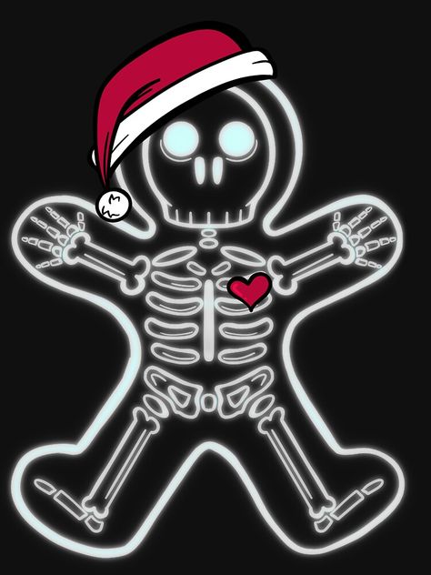 Gingerbread Man Skeleton, Gingerbread Man Painting Ideas, Skeleton Gingerbread Men, Cookie Skeleton, Rad Tech Humor, Radiology Christmas, Skeleton Santa, Radiologic Technology, Skeleton Christmas