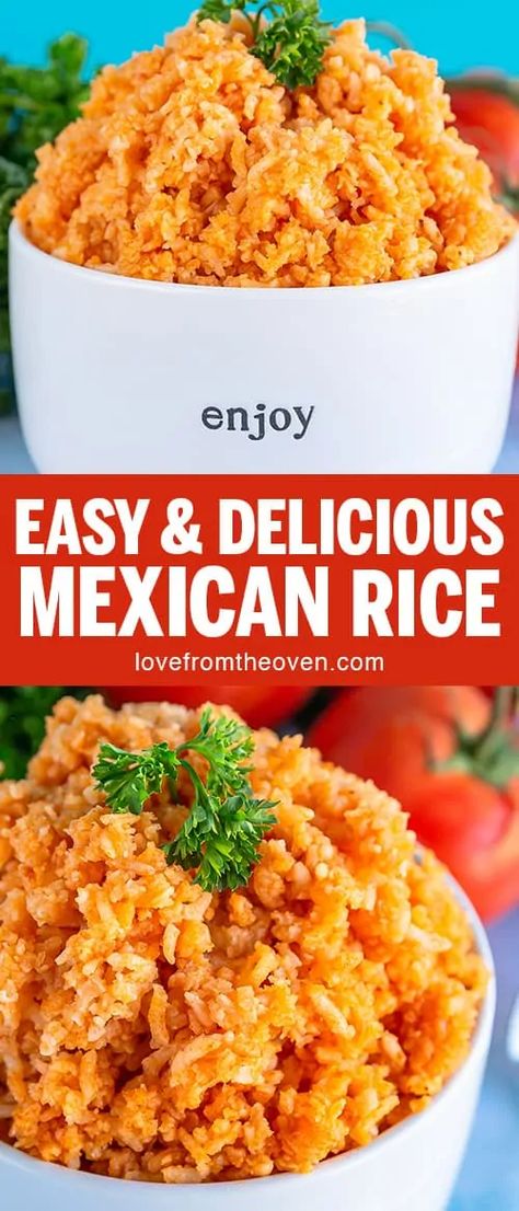 Simple Asian Rice, Baked Tilapia Fillets, Homemade Mexican Rice, Easy Mexican Rice, Food To Make At Home, Zucchini Stuffed, Mexican Rice Easy, Spanish Rice Recipe, Love From The Oven