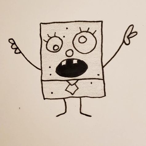 Doodlebob Tattoo, Doodle Bob, Easy Tattoos To Draw, Spongebob Tattoo, Scratch Paper Art, Tattoo Outline Drawing, Makeup Tattoo, Cartoon Character Tattoos, Doodle Tattoo