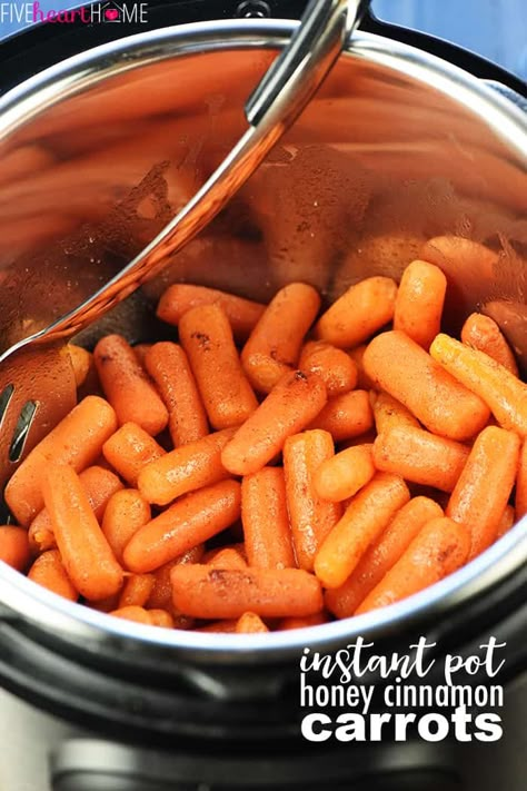 Carrots Instant Pot, Sweet Glazed Carrots, Crockpot Carrots, Cinnamon Carrots, Carrots Side Dish, Honey Glazed Carrots, Carrots Recipe, Easter Lunch, Honey Cinnamon