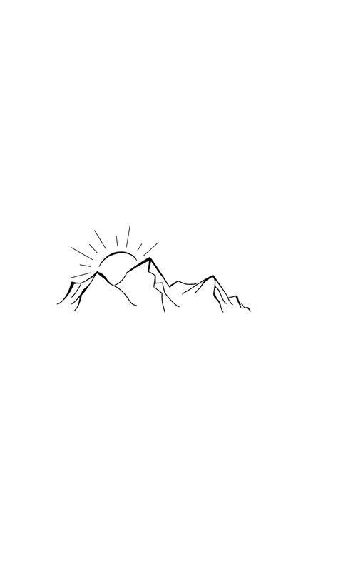 Tattoo Ideas Mountains Nature, Hills And Valleys Tattoo, Smokey Mountain Tattoo, Ups And Downs Tattoo, Tattoo Montagne, Tattoo Berge, Berg Tattoo, Small Mountain Tattoo, Valley Tattoo