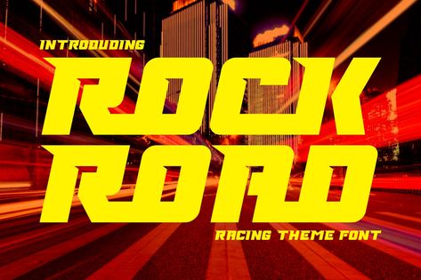 Road Font, Racing Font, Rock Font, Typography Fonts Alphabet, Racing Theme, Game Font, Bold Personality, Sports Fonts, Luxury Font