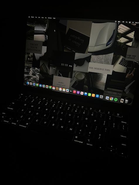 Black Computer Aesthetic, Macbook Black Aesthetic, Black Macbook Aesthetic, Macbook Air M2 Midnight Aesthetic, Macbook Aesthetic Widgets, Macbook Midnight, Macbook Cover Aesthetic, Macbook Air Black, Macbook Manifestation