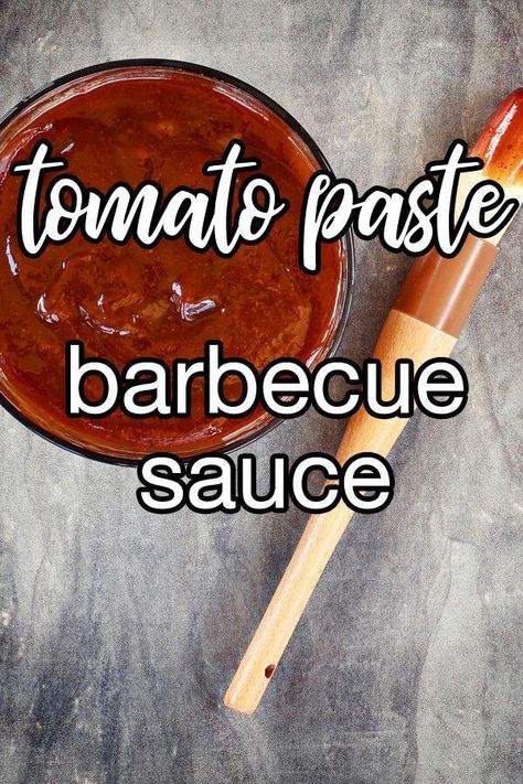 Tomato Paste BBQ Sauce - Thick BBQ sauce with a few tricks up its sleeve. A sweet and savory sauce perfect for slathering on chicken or ribs. | CDKitchen.com #GourmetGravyGatherings How To Make Tomato Sauce, Homemade Tomato Paste, Tomato Paste Recipe, Make Bbq Sauce, How To Make Bbq, Rib Sauce, Sweet Bbq Sauce, Barbeque Sauce, Bbq Sauce Recipe