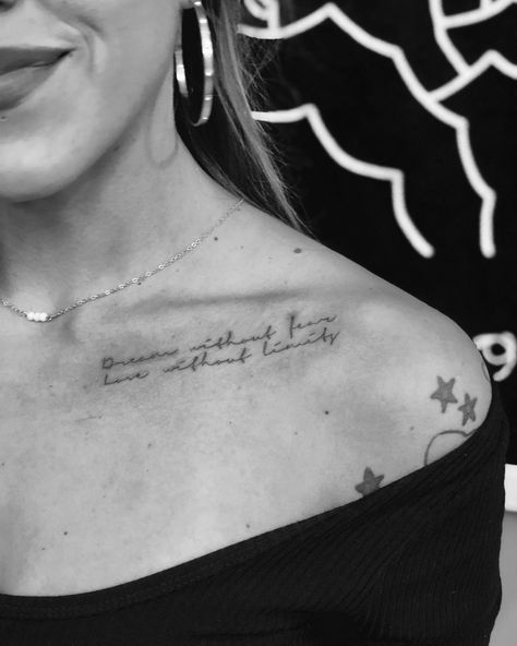 Dream Without Fear Tattoo, Dream Without Fear Love Without Limits, Fear Tattoo, Love Without Limits, Fineline Tattoo, Underboob Tattoo, Fine Line Tattoos, Tattoo Quotes, Tattoo Ideas