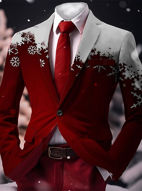 Christmas Outfit Ideas For Men, Tailored Fashion, Snowflakes Falling, Christmas Suit, Classy Suits, Dress Suits For Men, Men Stylish Dress, Fashion Suits For Men, Mens Fashion Classy