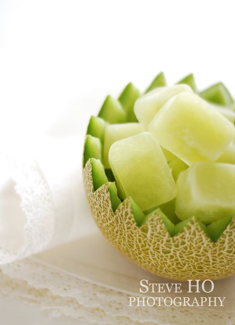 Honeydew melon - basket & ice cubes Honey Dew Aesthetic, Honeydew Aesthetic, Honeydew Sorbet, Melon Basket, Types Of Soap, Amazing Fruits, Flavored Ice Cubes, Soap Fragrance, Honey Dew