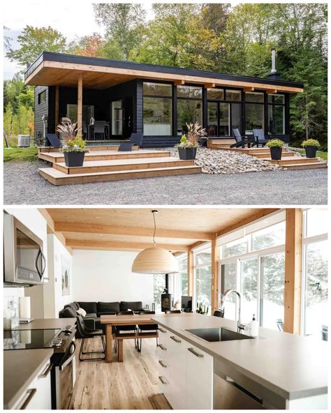 Wolegib Waterfront Magnificent House... - Dream Tiny Living Container Houses, House Dream, Cabinets Diy, Casa Container, Modern Tiny House, Santa Fe New Mexico, Container House Design, Tiny House Cabin, Home Building