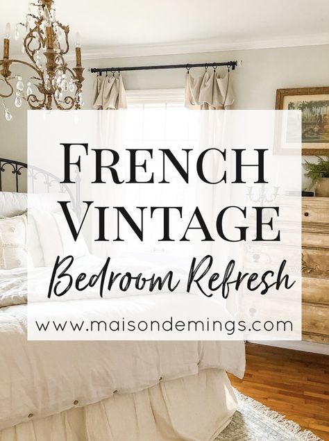 French Vintage Bedroom, Parisian Inspired Bedroom, Romantic French Bedroom, Modern French Country Bedroom, Parisian Style Bedroom, Modern French Bedroom, Country French Bedroom, Antique Decor Bedroom, Vintage French Bedroom